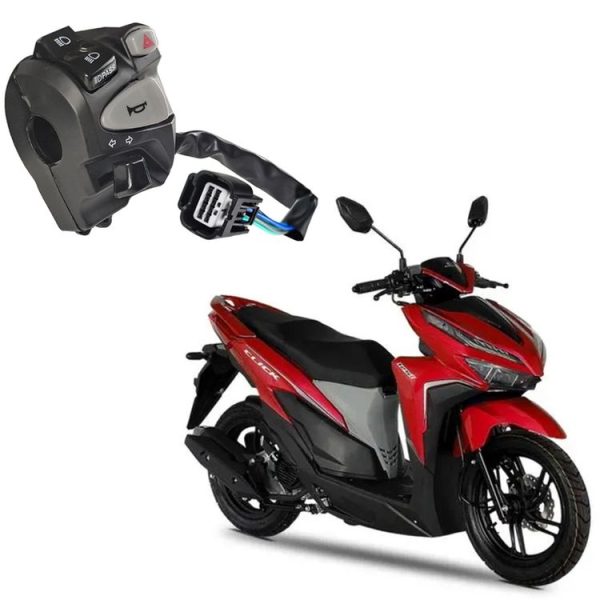 Honda Click150i Left Handlebar Turn Signal Motorcycle Switch Accessories (Black) - Image 5