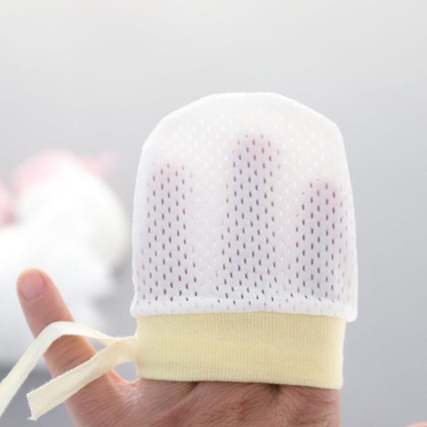 Newborn Baby Anti-Scratching Mesh Mittens Summer Breathable Elastic Lacing Adjustable Gloves, Color: For 0-18 Months (Pink) - Image 5