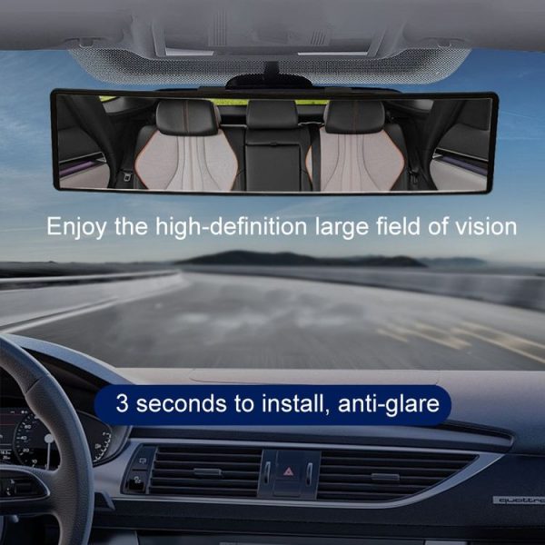 Car Rearview Mirror Snap-on HD Anti-fog Anti-dazzle Wide Angle Curved Mirror, Size: 28.5x7cm - Image 6
