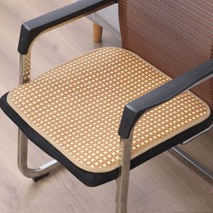Summer Office Seat Cushion Chair Pad Double Thickened Cooling Mat Home Sofa Cushion, Size: 30x30cm (Square Rattan)