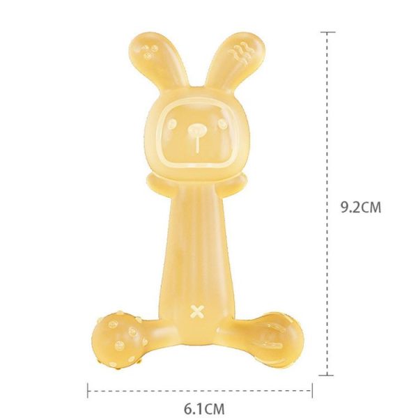 Bunny Baby Teether BPA Free Food-Grade Silicone Teether Infant Teething Stick Anti-Eating Hand, Color: Nano Color - Image 3