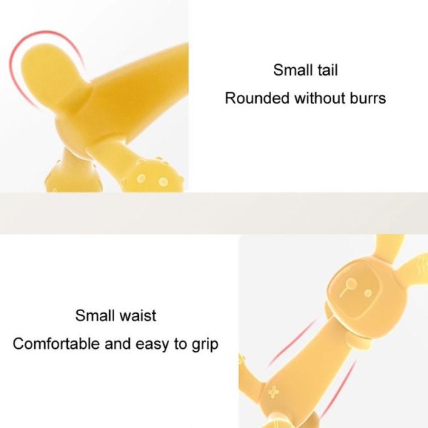 Bunny Baby Teether BPA Free Food-Grade Silicone Teether Infant Teething Stick Anti-Eating Hand, Color: Nano Color - Image 8