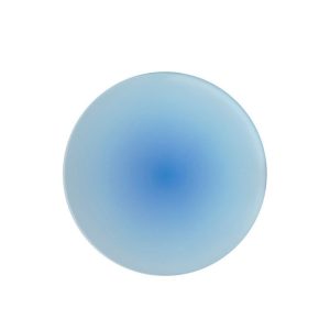 9.5cm Colorful Gradient Acrylic Coaster Thickened Heat Resistant Translucent Sunset Cup Pad (Blue)