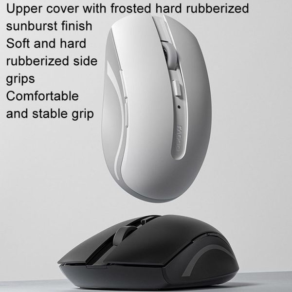 Rapoo M350G Bluetooth / 2.4G Wireless Mouse Office Desktop Laptop Mute Mouse (Dark Gray) - Image 3
