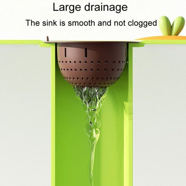 Kitchen Sink Drainage Mesh Household Anti Clogging Residue Strainer (Dark Brown) - Image 4