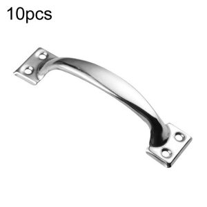 10pcs 3 inch Bow-Shaped Stainless Steel Door Handle Simple Window And Cabinet Drawer Handle