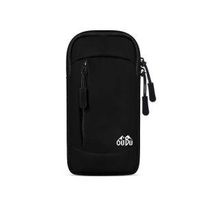 OUDU Outdoor Running Cell Phone Arm Bag Unisex Sports Portable Mobile Phone Pouch (Black)