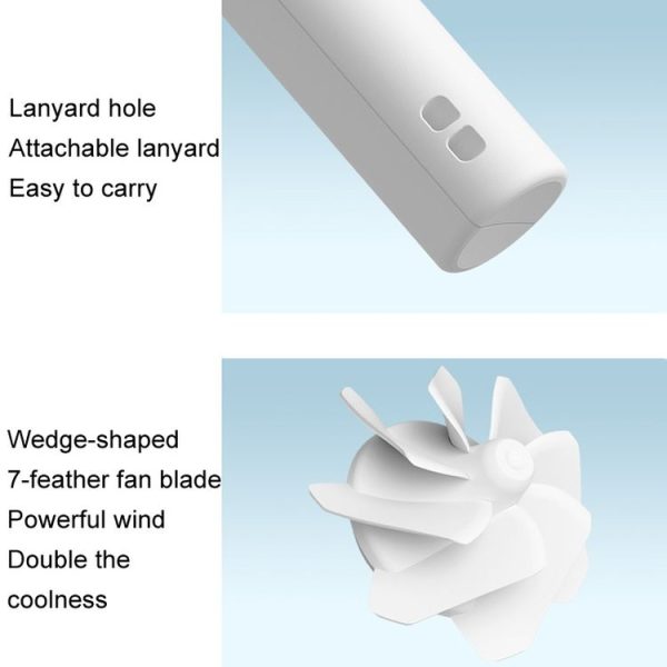 JisuLife FA42 Handheld Portable Small Rechargeable Turbo Fan, Color: Brown 2000mAh - Image 6