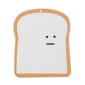 Cute Toast Absorbent Wood Pulp Sponge Brush Dishwashing Wipe Kitchen Cleaning Tool, Style: Big Glasses