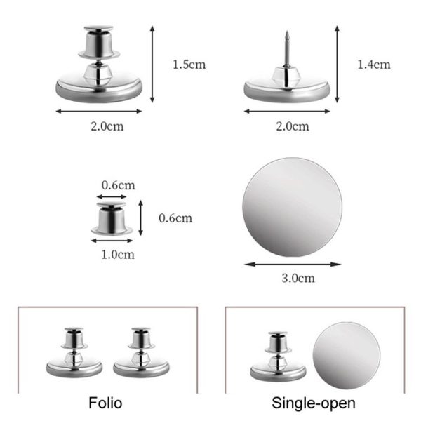 2pairs Double-open Fixed Curtain Shower Curtain Seam Closure Powerful Magnetic Snaps Privacy Grommets - Image 3