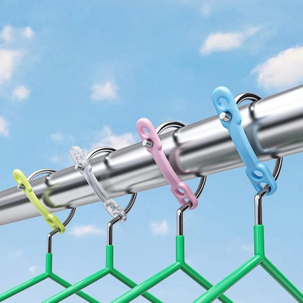 100pcs Clothes Drying Rack Windproof Hook Anti-slip Fixed Hook Buckle Silicone Strip (Colorful) - Image 4
