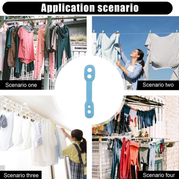 100pcs Clothes Drying Rack Windproof Hook Anti-slip Fixed Hook Buckle Silicone Strip (Colorful) - Image 7