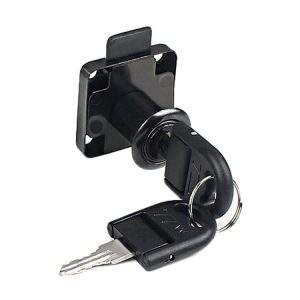 Drawer Lock Furniture Closet Door Office Filing Cabinet Lock, Model: 136-22 (Black Folding Key)