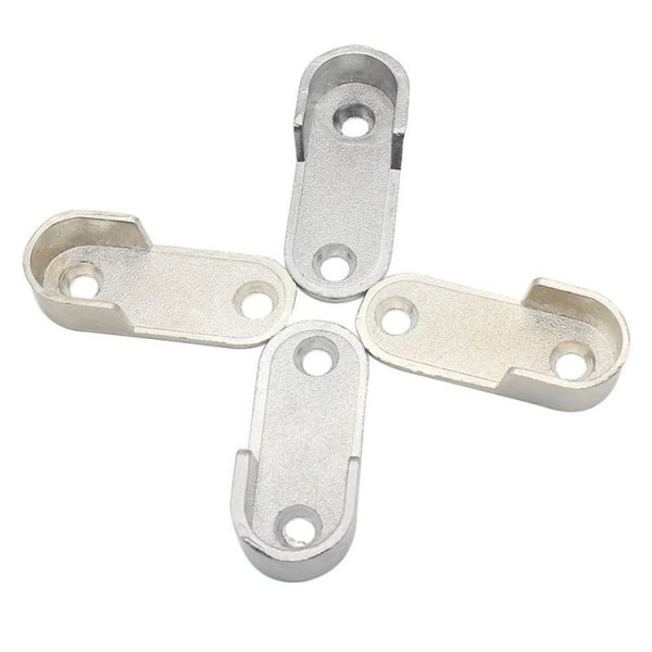 2pcs Wardrobe Closet Rod End Support Bracket Alloy Holder Hardware Furniture Accessories, Style: Thickened - Image 4