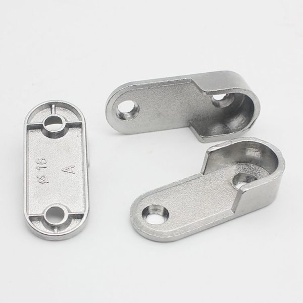 2pcs Wardrobe Closet Rod End Support Bracket Alloy Holder Hardware Furniture Accessories, Style: Thickened - Image 5