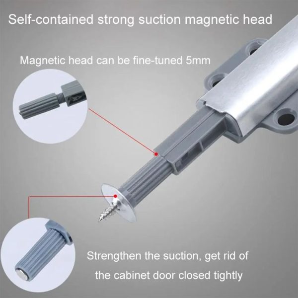 With Screws Cabinet Catch Magnetic Latches Push To Open Drawer Door Stopper - Image 4