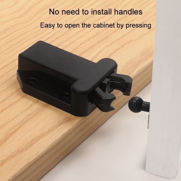 Bouncing Press Type Cabinet Door Catches Self Lock Hidden Drawer Cupboard Door Closer (White) - Image 9