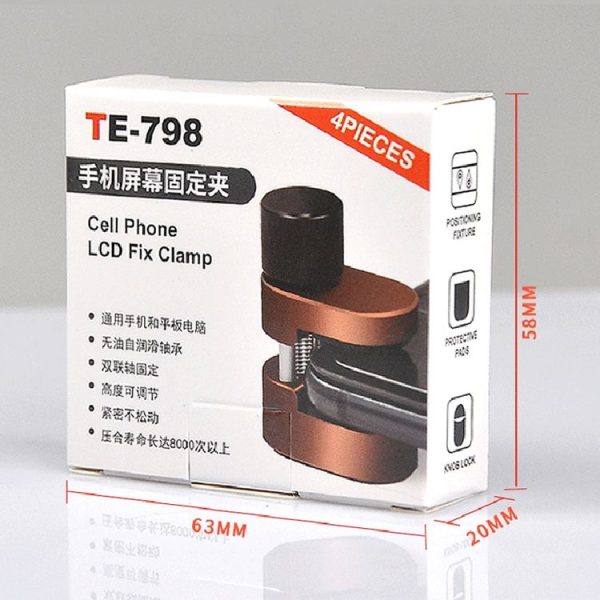4pcs / Set TE-798 Cell Phone Screen Presser Tablet Screen Fixing Clip Warped Screen Bonding Fixture - Image 7