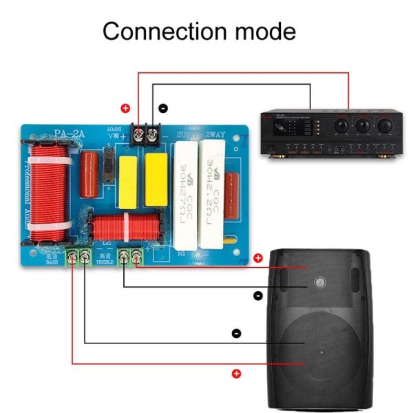 PA-2A High And Low 2-Way Audio Crossover Stage Speaker Conversion Divider - Image 4