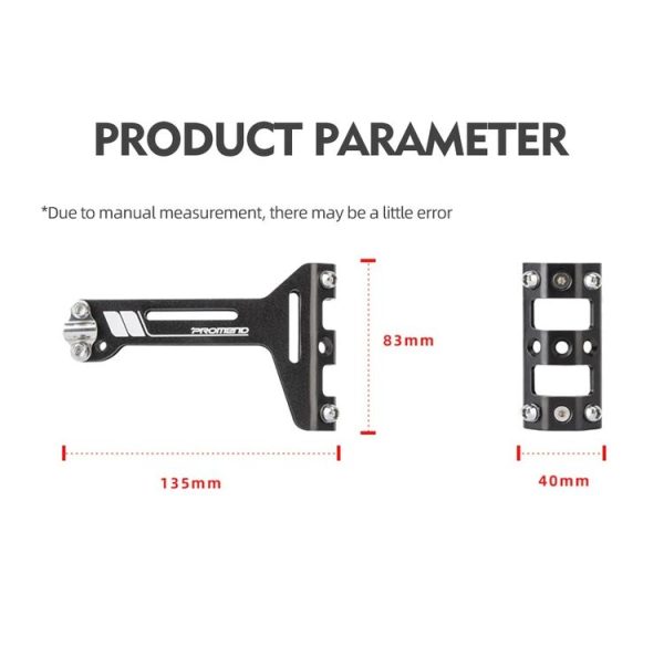PROMEND FJJ-285 Water Bottle Cage Conversion Mount Aluminum Bicycle Cushion Dual Cup Holder Mounting Adapter, Color: Frosted Black - Image 4