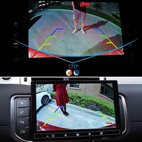 Car Universal HD Night Vision Rear View Reversing Three-Control Fisheye Camera, Style: AHD720P Panoramic - Image 6
