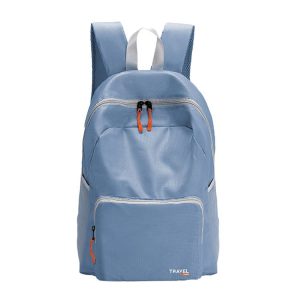 Lightweight Folding Backpack Student Schoolbag Large Capacity Outdoor Travel Camping Hiking Backpack (Blue)