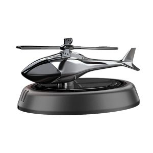 Car-Mounted Solar Rotating Airplane Aromatherapy Ornaments (Gray)