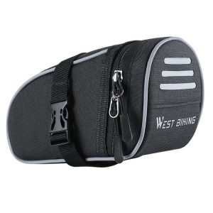 WEST BIKING Bicycle Saddle Tail Bag Portable Mini Tool Bag (Black)