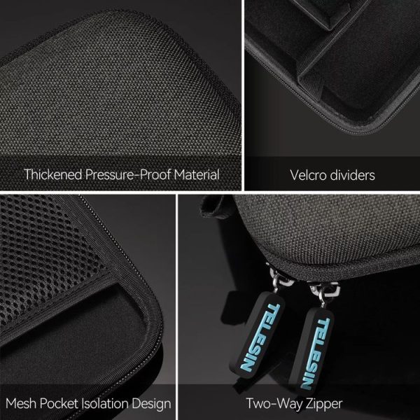 TELESIN Sports Camera Accessories Storage Bag For GoPro HERO / DJI Action / Insta360 etc - Image 8