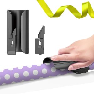 Wrapping Paper Cutter Rolled Paper Cutting Device For Holiday Wrapping Paper (Black)