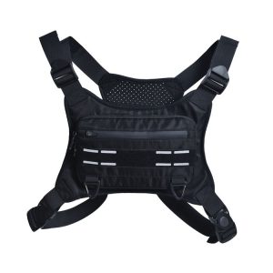 Running Chest Bag Outdoor Sports Vest Cycling Backpack, Size: Free Size (Black)