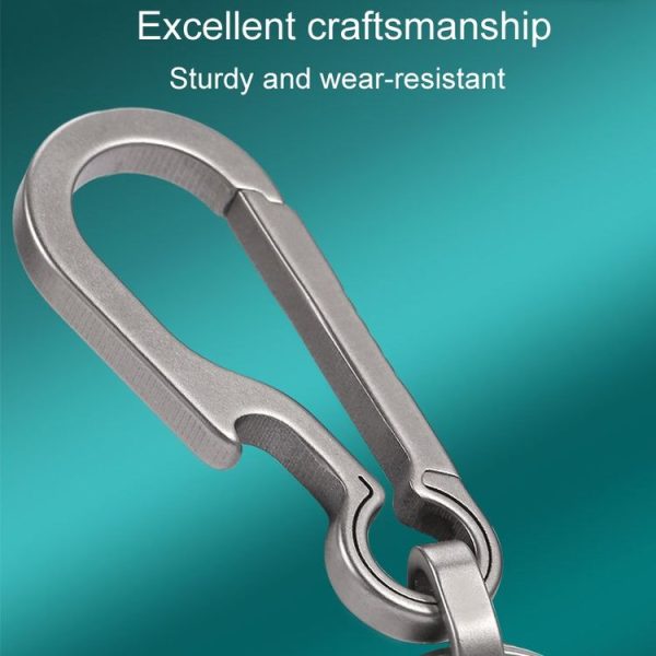Titanium Alloy Car Keychain Multifunctional Simple Loss Prevention Belt Charm Ring, Style: Classic Model - Image 6