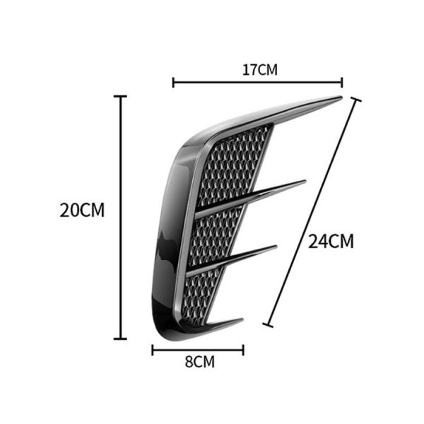 Universal Car Fender Soft Glue Decorative Car Stickers, Color: Bright Black - Image 3
