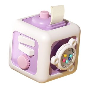 Early Learning Rubik's Cube Busy Ball Baby Puzzle Training Hexahedron Busy Box Toys (Purple)