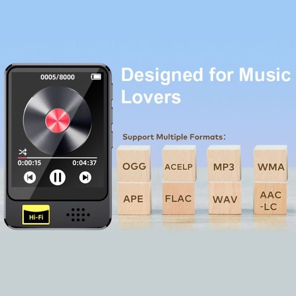 MP3 / MP4 Music Player Bluetooth Radio E-book Playback Walkman, Memory: No TF Card (Black) - Image 6