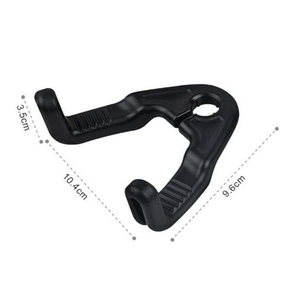 1pair Hidden Car Headrest Storage Hooks Car Seat Hook (Black) - Image 2