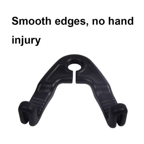 1pair Hidden Car Headrest Storage Hooks Car Seat Hook (Black) - Image 3