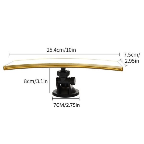 Car Modification Rotatable Adjustable Suction Cup Curved Rearview Mirror - Image 2