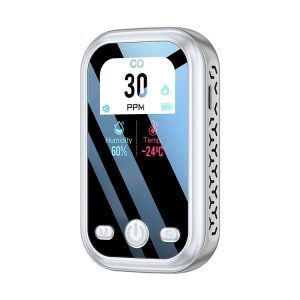 Portable Carbon Monoxide Detector Outdoor Home Detection Alarm (Gray)
