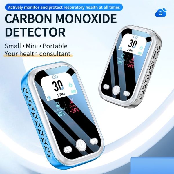 Portable Carbon Monoxide Detector Outdoor Home Detection Alarm (Gray) - Image 2