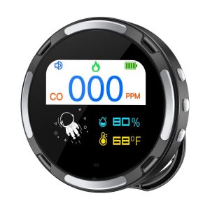 Portable Waterproof Carbon Monoxide Alarm Detector (Black)