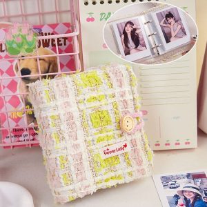 20 Loose-Leaf Storage Card Book Mini 3 Inch Photo Album (Pink)