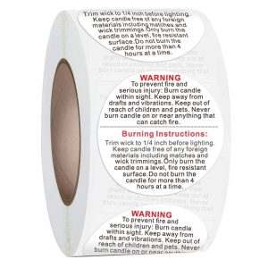Round Warning Label Packaging Self-Adhesive Warning Sticker, Size: 1.5 inches 3.8 cm