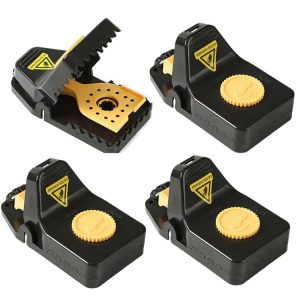 4pcs / Box Plastic Mousetrap Reusable Instant Kill Traps for Mouse Rat, Size: Small