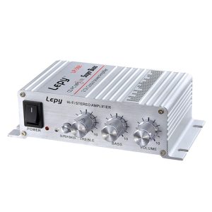 Lepy LP-268 DC12V High Fidelity Power Car / Motorcycle Amplifier (Silver)