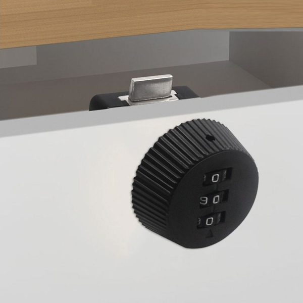 Home Cabinet Desk Drawer Combination Lock Lockers File Security Latches, Style: Black Beveled - Image 7