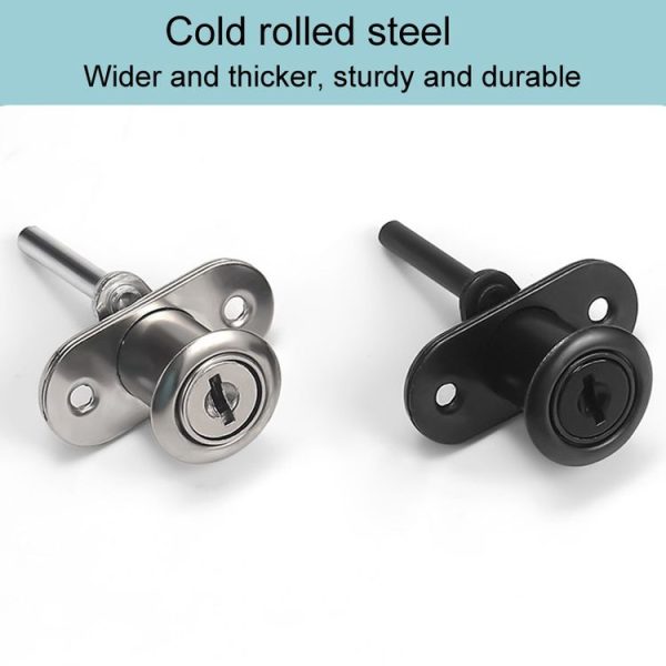 Home Office Desk Drawer Triple Connect File Cabinet Lock, Style: Front Black - Image 5