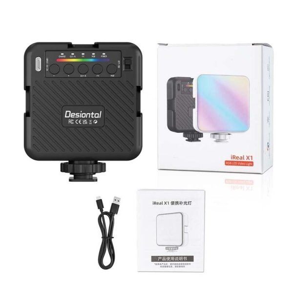 Desiontal X1 Portable RGB Cell Phone Live Streaming Fill Light (White) - Image 14
