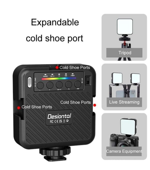 Desiontal X1 Portable RGB Cell Phone Live Streaming Fill Light (White) - Image 5