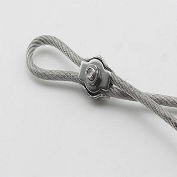 5 PCS 304 Stainless Steel Plate Single Clip Double Clamp Wire Rope Clamp, Specification: M3, Style: Double Clip - Image 6